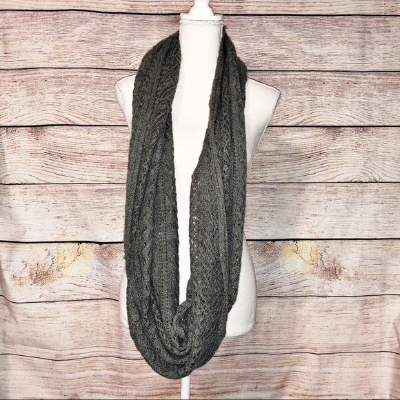 Grey Knit Infinity Scarf - Picture 3 of 3